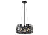 Rabalux 2158 Lampada A Sospensione 3 Spot Alessandra, E27, Nero, Rotonda, Vintage/Romantica, ø400Mm