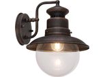 Globo Lighting Lampada Da Esterno In Acciaio Color Ruggine, 1X E27
