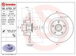 2X Disco Freno Brembo 08.A753.37 Per Renault Megane Iii Coupé (DZ0/1_) 105Mm