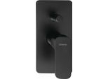 Sapho Spy - Miscelatore Da Incasso Per Doccia, 2 Uscite, Nero Opaco PY42/15