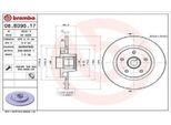 2X Brembo Disco Freno 08.B395.17 Per Renault Kangoo / Grand Kangoo (KW0/1_)