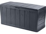 Keter Sherwood - Cassetta Portaoggetti Da Giardino 270 L - 117 X 45 X 57,5 Cm - Grafite