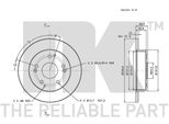 2X Disco Freno Nk 312634 Per Honda Per Civic Vii Hatchback (Eu Ep Ev) 49 1Mm