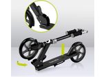 Lionelo Luca Monopattino Per Bambini Fino A 100 Kg Ruote 200 Mm Freno Pieghevole Nero