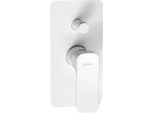 Sapho Spy - Miscelatore Da Incasso Per Doccia Con Corpo, 2 Uscite, Bianco Opaco PY42/14