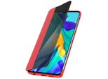 Flip Cover Con Finestra Smart View Per Huawei P30 - Rosso