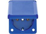 Presa Schuko Da Incasso Blu Con Coperchio A Cerniera - Presa 7429635
