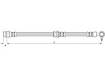 Tubo Freno Anteriore Sinistro 455 Mm Metzger Per Mazda CX-5 (Ke)