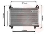 Van Wezel 53005413 Condensatore Climatizzatore Condensatore Climatizzatore Per Toyota Yaris Hatchback (P9) + Essiccatore