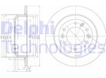 2X Disco Freno Delphi BG4138 Per Kia Carnival / Grand Carnival Iii (Vq) 70Mm
