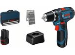 Bosch Power Tools Gsr 12V-15, 2 Batterie Gba 12V 2,0 Ah, Set Di Punte Da 25 Pezzi