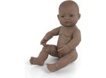 Miniland Baby Doll Bambino Marrone Profumato Alla Vaniglia - Bambola Giocattolo Da 40 Cm