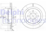 2X Disco Freno Delphi BG2758 Per Ford Sierra (Gbg GB4) Escort Vi Cabrio (Tutti)