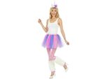 Costume Da Donna Unicorno Fantasia Bianco-Viola-Rosa - S