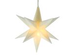 Stella Di Natale 3D 12 Cm Con Timer - Bianca - Stella Luminosa Decorativa Alimentata A Batteria Per Interni