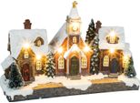 Scena Natalizia Led 26 Cm - 9 Led - Decorazione Città Invernale Illuminata Di Bianco Caldo
