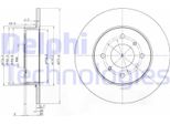 2X Disco Freno Delphi BG3764 Per Nissan Primera (P11) Primera Hatchback (P11)