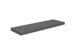 Vidaxl Scaffale Galleggiante Grigio Lucido 80X23,5X3,8 Cm Mdf