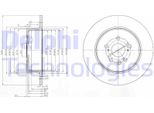 2X Disco Freno Delphi BG3777 Per Toyota Avensis Estate (_T22_) Avensis (_T22_)