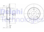 2X Disco Freno Delphi BG2439 Per Ford Fiesta Iii (Gfj) Escort V Cabriolet (All)