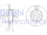 2X Disco Freno Delphi BG2668 Per Audi 80 Sedan (8C2 B4) 80 Avant (8C5 B4)