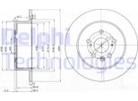 2X Disco Freno Delphi BG3583 Per Toyota Celica (ST20_ AT20_) 64 7Mm 269Mm