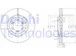 2X Disco Freno Delphi BG4133 Per Hyundai Terracan (Hp) 43Mm 303Mm