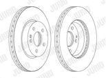2X Disco Freno Jurid 562392JC-1 Per MERCEDES-BENZ Viano (W639) 58 5Mm