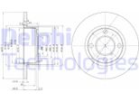 2X Disco Freno Delphi BG2752 Per Audi 80 Sedan (8C2 B4) 80 Avant (8C5 B4)