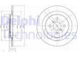 2X Disco Freno Delphi BG4076 Per Toyota Yaris Hatchback (_P9_) 25Mm 278Mm