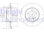 2X Disco Freno Delphi BG3602 Per MERCEDES-BENZ Classe E Modello T (S210)