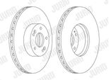 2X Disco Freno Jurid 562778JC-1 Per Hyundai Santa FÉ Ii (Cm) 49Mm 21 16Kg 320Mm