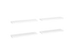 Mensole Sospese 4 Pz. Bianco 90X23,5X3,8 Cm Mdf