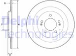 2X Disco Freno Delphi BG4688C Per Hyundai I40 Cw (Vf) I40 (Vf) 24 7Mm 300Mm