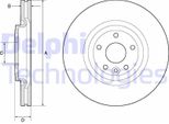 2X Disco Freno Delphi BG9166C Per Jaguar Xe (X760) Xf (X260) 48 1Mm 325Mm