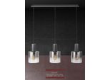 Moxie Lampada A Sospensione 3Xe27/Max. 40W, Nero/Fumo, L: 90 W: 20 H: 120 Cm, Attacco E27, Dimmerabile