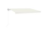 Vidaxl Tenda Automatica Con Led E Sensore Vento 400X300 Cm Crema
