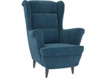 Poltrona Vidaxl In Velluto Blu