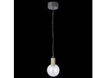 Lampada A Sospensione Abrazo 40W, Ottone Satinato/Chiaro, Ø: 12 H: 120 Cm, Attacco E14, Dimmerabile