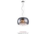 Lampada A Sospensione Led Atmosphera 5Xg9/7W, Colore Argento/Fumo, Ø: 40 H: 120 Cm, Attacco G9, Dimmerabile