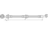 Tubo Freno Anteriore Sinistro 622Mm Metzger Per Nissan Qashqai Ii