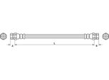 Tubo Freno Posteriore 494Mm Metzger Per Vw Caddy Alltrack