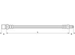 Tubo Freno Posteriore Sinistro 256Mm Metzger Per Vw Transporter T2