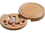 Kesper Tagliere Per Formaggio Con Posate 3 Pezzi, 23 X 23 X 3,6 Cm, Bambù Kesper 58642