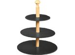 Kesper Ascensore, 3 Livelli, 30 X 34 X 30 Cm, Ardesia/Bambù Kesper 38119