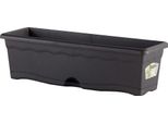 Fioriera Con Piatto Plastiken Antracite In Polipropilene 60 X 20 Cm
