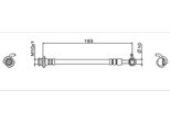 Tubo Freno Posteriore Sinistro Sulla Pinza Freno 193Mm Metzger Per Nissan X-TRAIL Iii