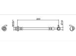 Tubo Freno Posteriore Sinistro Su Pinza Freno 200Mm Metzger Per Nissan Qashqai Ii