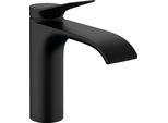 Hansgrohe Vivenis, Miscelatore Monocomando Per Lavabo 110, Set Di Scarico Con Tirante, Nero Opaco
