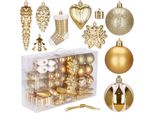 Baubles Natalizi Baubles Per Albero Di Natale 72 Pezzi Ø 4 Cm Ø 5 Cm Ø 6 Cm